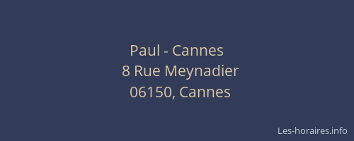 Paul - Cannes