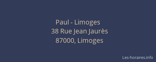 Paul - Limoges