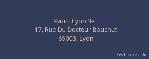 Paul - Lyon 3e