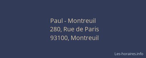 Paul - Montreuil