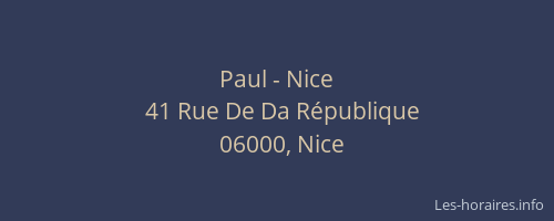 Paul - Nice