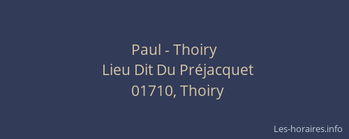 Paul - Thoiry
