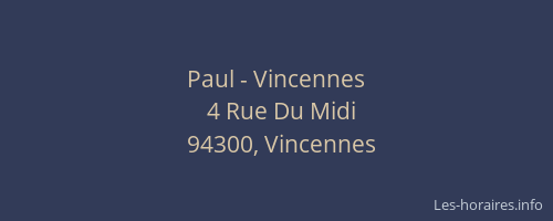 Paul - Vincennes