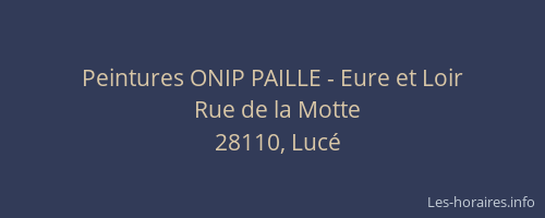 Peintures ONIP PAILLE - Eure et Loir