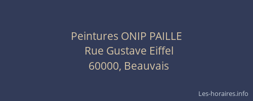 Peintures ONIP PAILLE