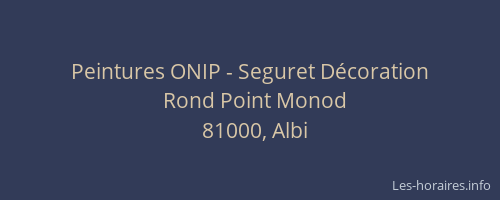 Peintures ONIP - Seguret Décoration