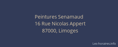 Peintures Senamaud