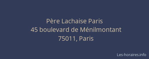 Père Lachaise Paris