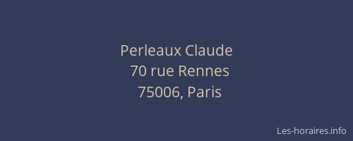 Perleaux Claude