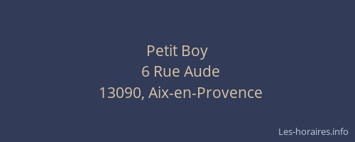 Petit Boy