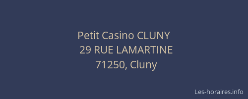 Petit Casino CLUNY