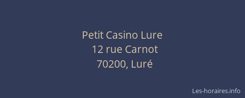 Petit Casino Lure