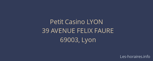 Petit Casino LYON