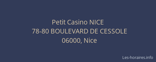 Petit Casino NICE