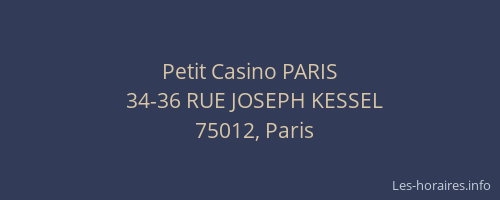 Petit Casino PARIS