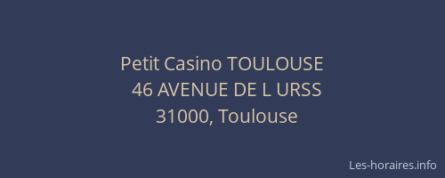 Petit Casino TOULOUSE