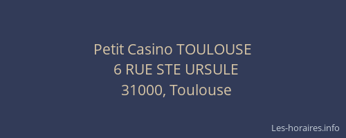 Petit Casino TOULOUSE