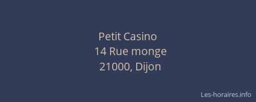 Petit Casino Rue Jean Jacques Rousseau Dijon