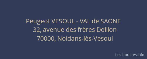 Peugeot VESOUL - VAL de SAONE