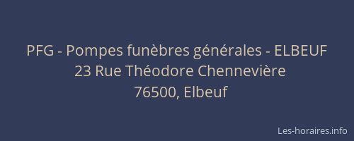 PFG - Pompes funèbres générales - ELBEUF