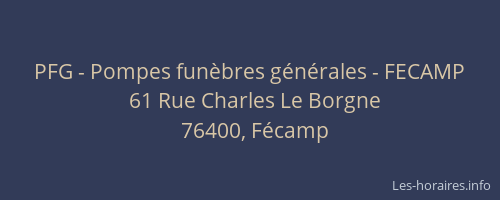 PFG - Pompes funèbres générales - FECAMP