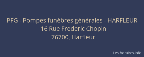 PFG - Pompes funèbres générales - HARFLEUR