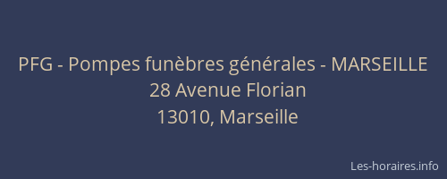 PFG - Pompes funèbres générales - MARSEILLE