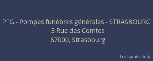 PFG - Pompes funèbres générales - STRASBOURG