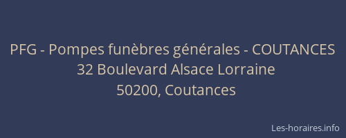 PFG - Pompes funèbres générales - COUTANCES