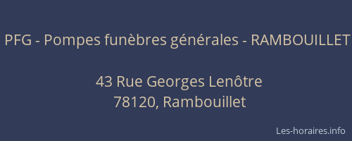 PFG - Pompes funèbres générales - RAMBOUILLET