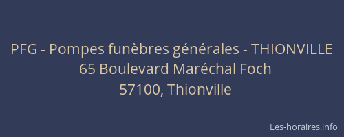 PFG - Pompes funèbres générales - THIONVILLE