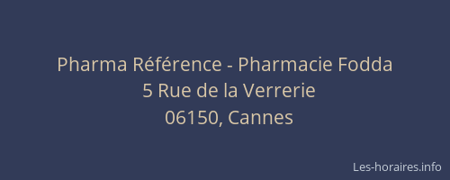 Pharma Référence - Pharmacie Fodda