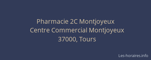 Pharmacie 2C Montjoyeux