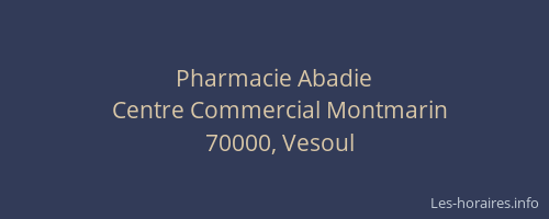 Pharmacie Abadie