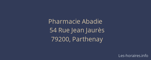 Pharmacie Abadie