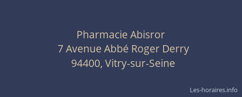 Pharmacie Abisror