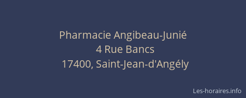 Pharmacie Angibeau-Junié