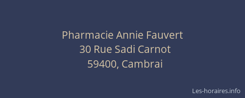 Pharmacie Annie Fauvert