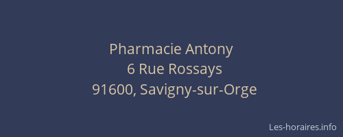 Pharmacie Antony