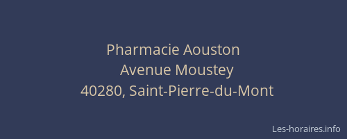 Pharmacie Aouston