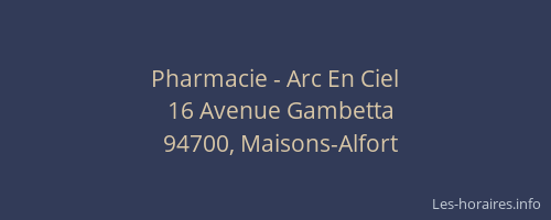 Pharmacie - Arc En Ciel