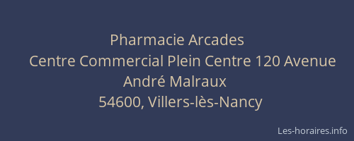 Pharmacie Arcades