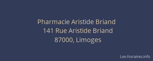 Pharmacie Aristide Briand