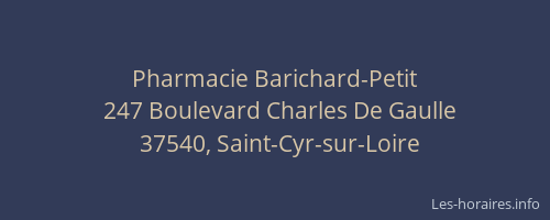 Pharmacie Barichard-Petit