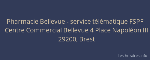 Pharmacie Bellevue - service télématique FSPF