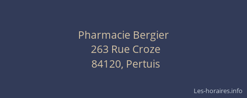 Pharmacie Bergier