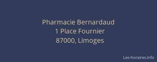 Pharmacie Bernardaud
