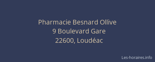 Pharmacie Besnard Ollive