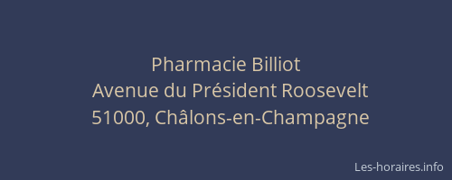 Pharmacie Billiot