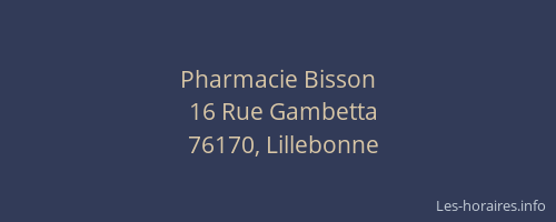 Pharmacie Bisson